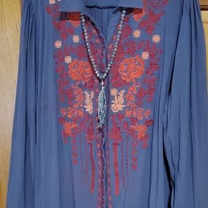 Womans Plus Size 4x Button Front Blouse